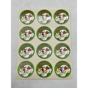 Vintage TREND Stinky Stickers Scratch N Sniff PEPPY Dog Sheet